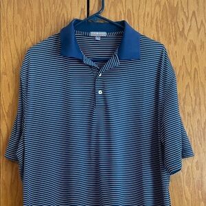 Peter Millar Navy Striped Polo Shirt